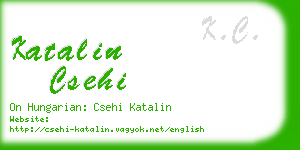katalin csehi business card